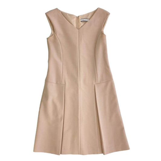 FOXEY フォクシー 37801-NA0FI122T バックジップ プリーツスカート ワンピース ベージュ系【中古】