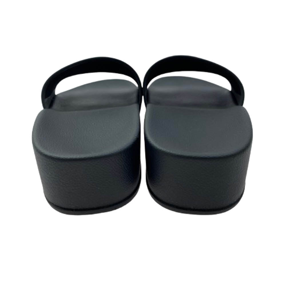 BALENCIAGA バレンシアガ 565547 POOL プール スライド ラバー ロゴ サンダル ブラック系 38【美品】【中古】