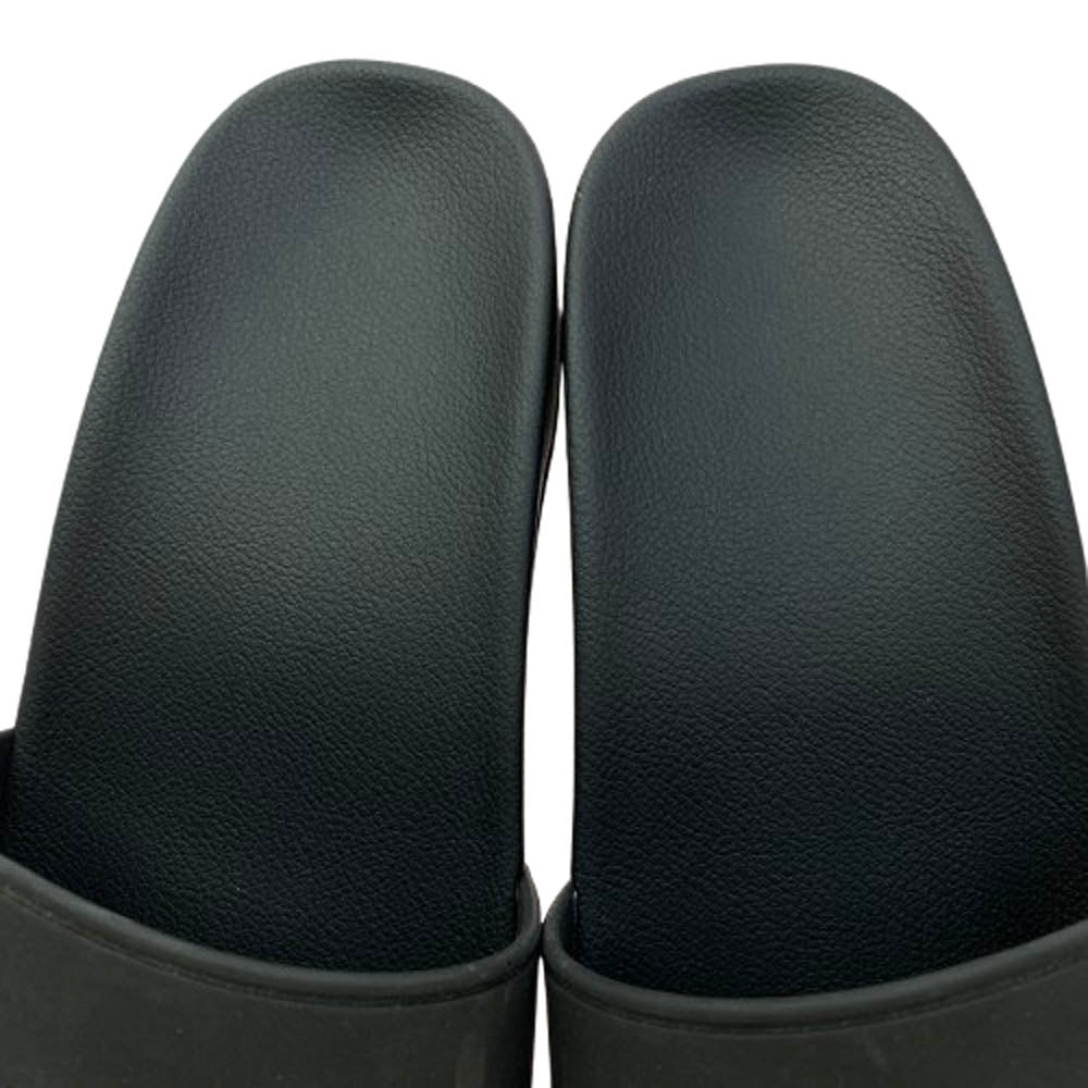 BALENCIAGA バレンシアガ 565547 POOL プール スライド ラバー ロゴ サンダル ブラック系 38【美品】【中古】