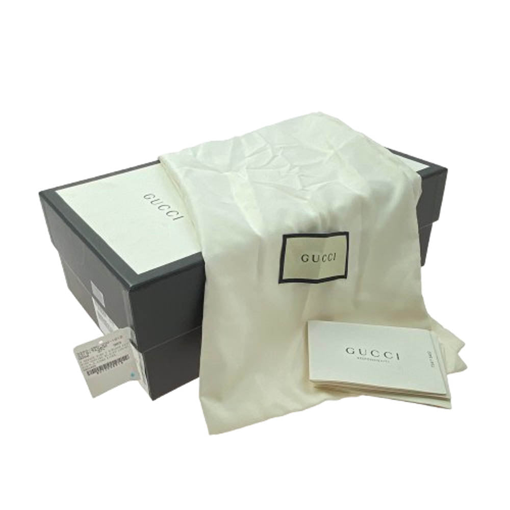 GUCCI グッチ 431917 フラワー 刺繍 エンブロイダリー エース レザー スニーカー ホワイト系 37.5【美品】【中古】