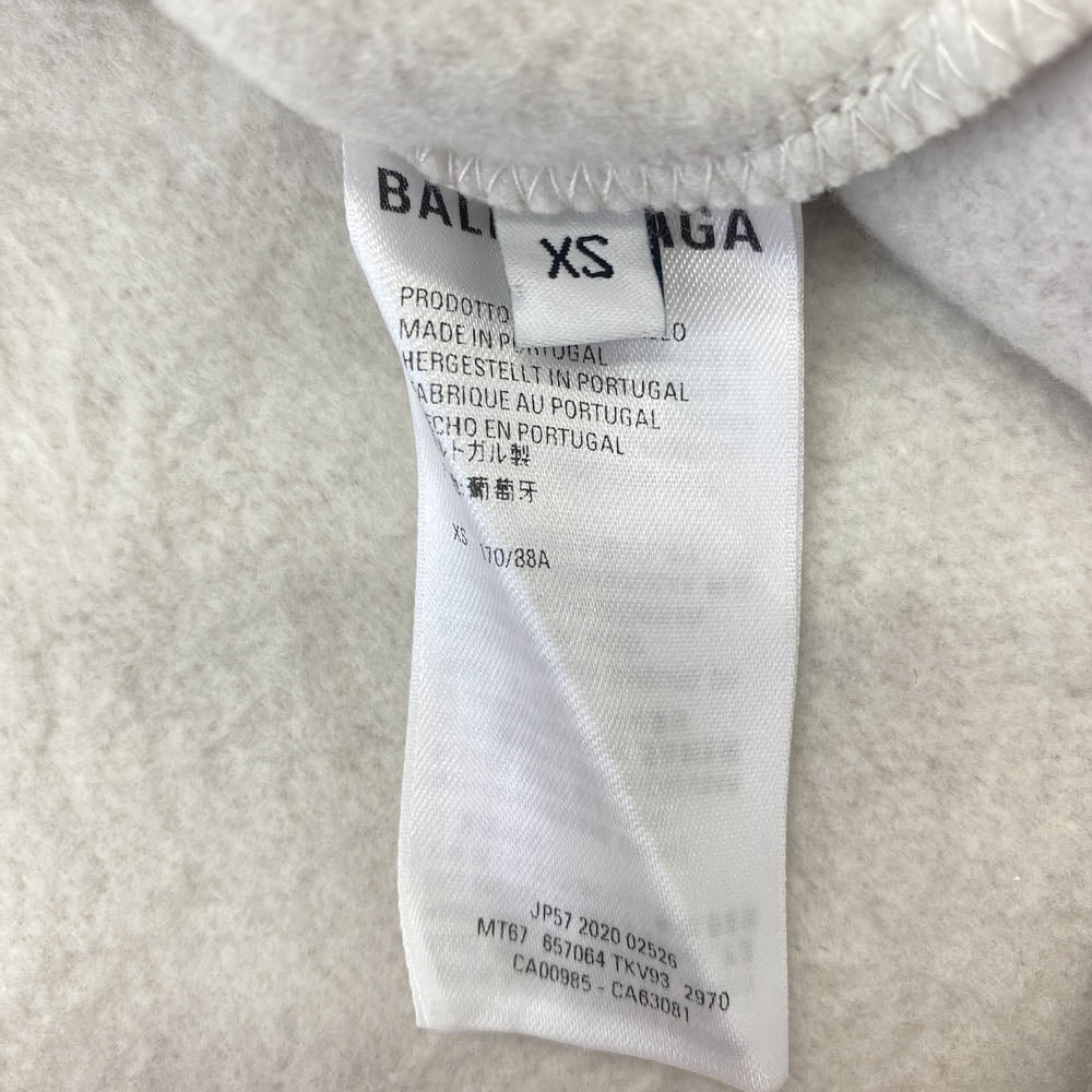 BALENCIAGA バレンシアガ 657064 TKV93 Sporty B Sleeveless Hoodie シワ加工 汚れ加工 スリーブレス ノースリーブ フーディ パーカー ベージュ系 XS【中古】