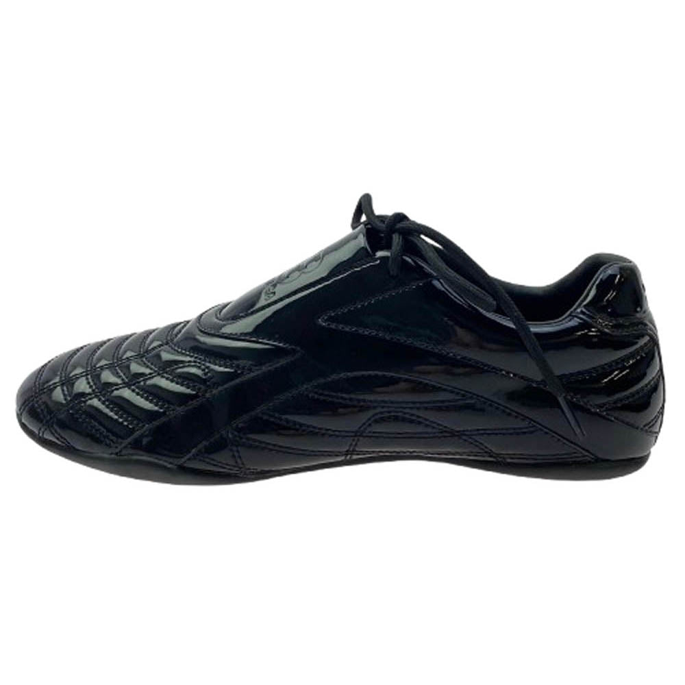 BALENCIAGA バレンシアガ 617539 W2QA1 Zen Sneaker エナメル ゼン スニーカー ブラック系 38【美品】【中古】