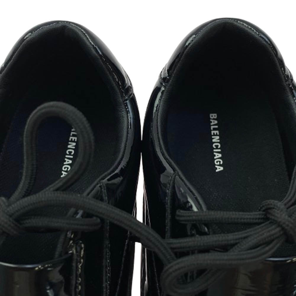 BALENCIAGA バレンシアガ 617539 W2QA1 Zen Sneaker エナメル ゼン スニーカー ブラック系 38【美品】【中古】