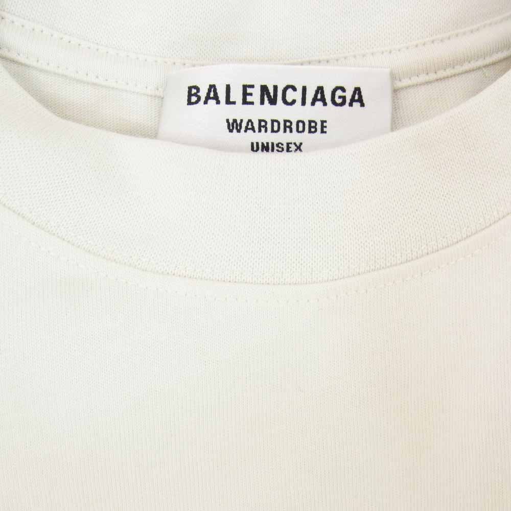BALENCIAGA バレンシアガ 22AW 641655 TKVJ1 POLITICAL CAMPAIGN キャンペーンロゴ 刺繍 半袖 Tシャツ ホワイト系 XS【極上美品】【中古】