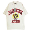 BALENCIAGA バレンシアガ 23SS 739784 TOVK1 DIY College T-Shirt カレッジロゴ プリント ダメージ加工 半袖 Tシャツ ホワイト系 XXS【中古】