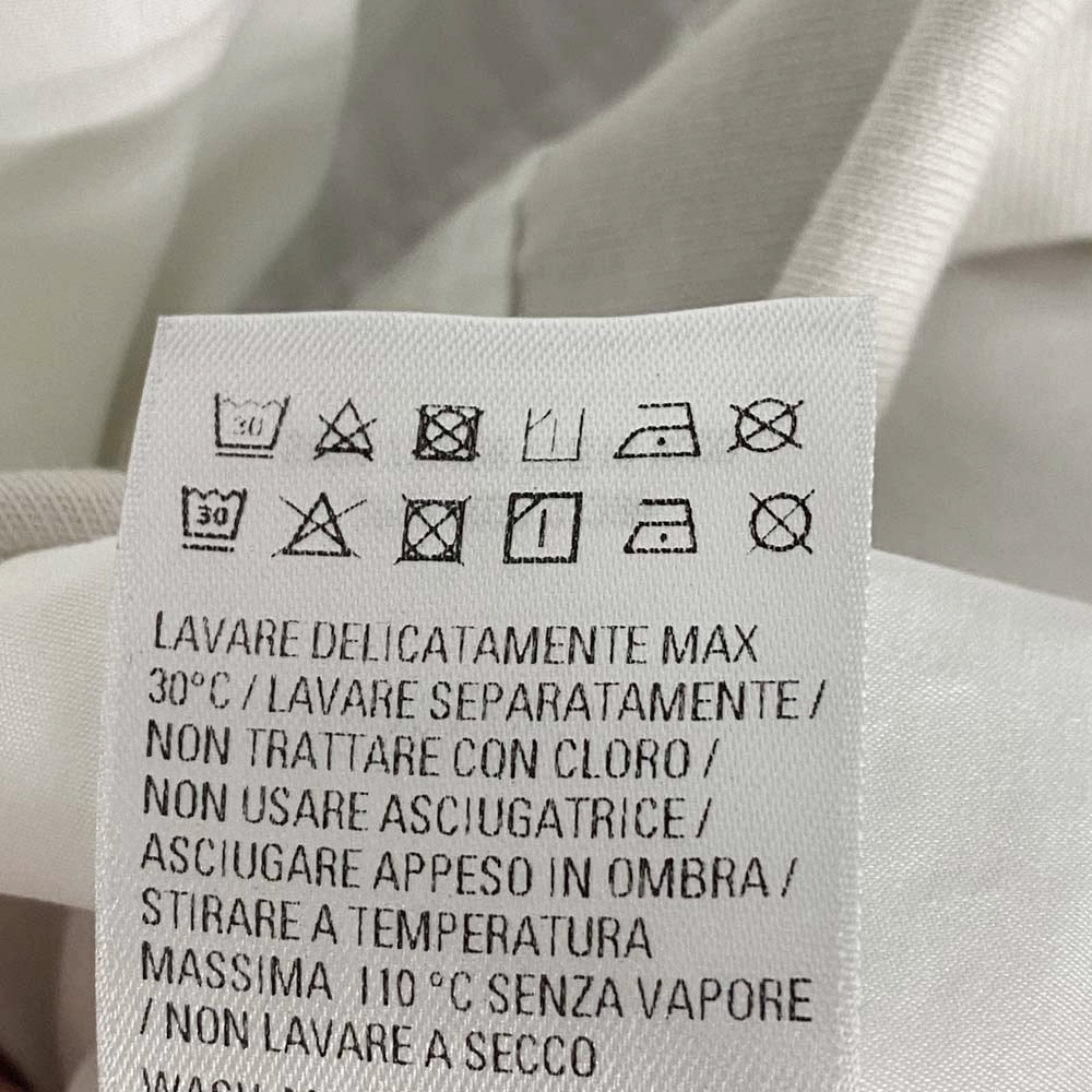 BALENCIAGA バレンシアガ 23SS 725608 TYB18 トロンプルイユ レイヤード ドッキング 長袖 シャツ ホワイト系 ベージュ系【美品】【中古】