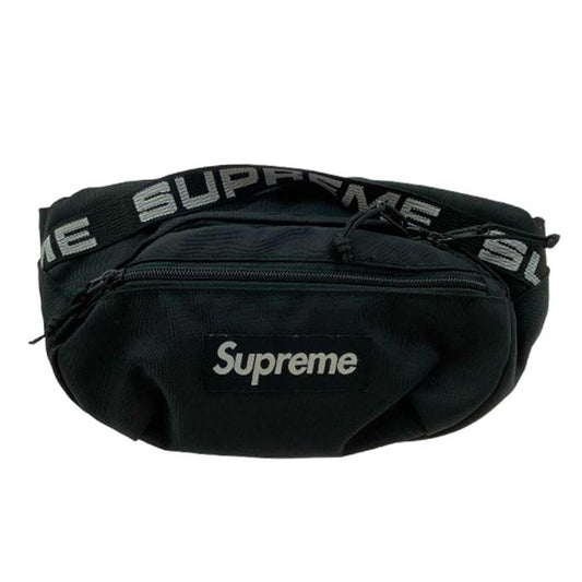 Supreme シュプリーム 18SS Waist Bag テープロゴ ウエストバッグ ブラック系【中古】