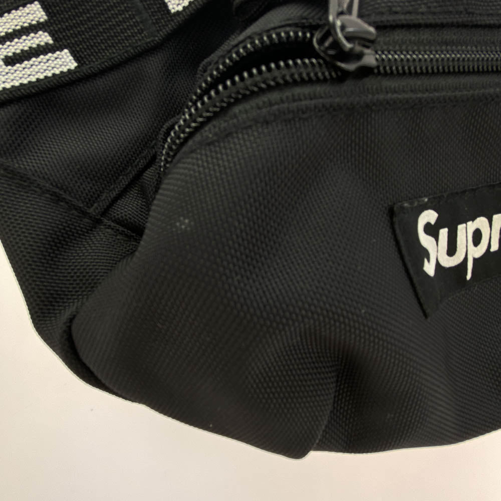 Supreme シュプリーム 18SS Waist Bag テープロゴ ウエストバッグ ブラック系【中古】