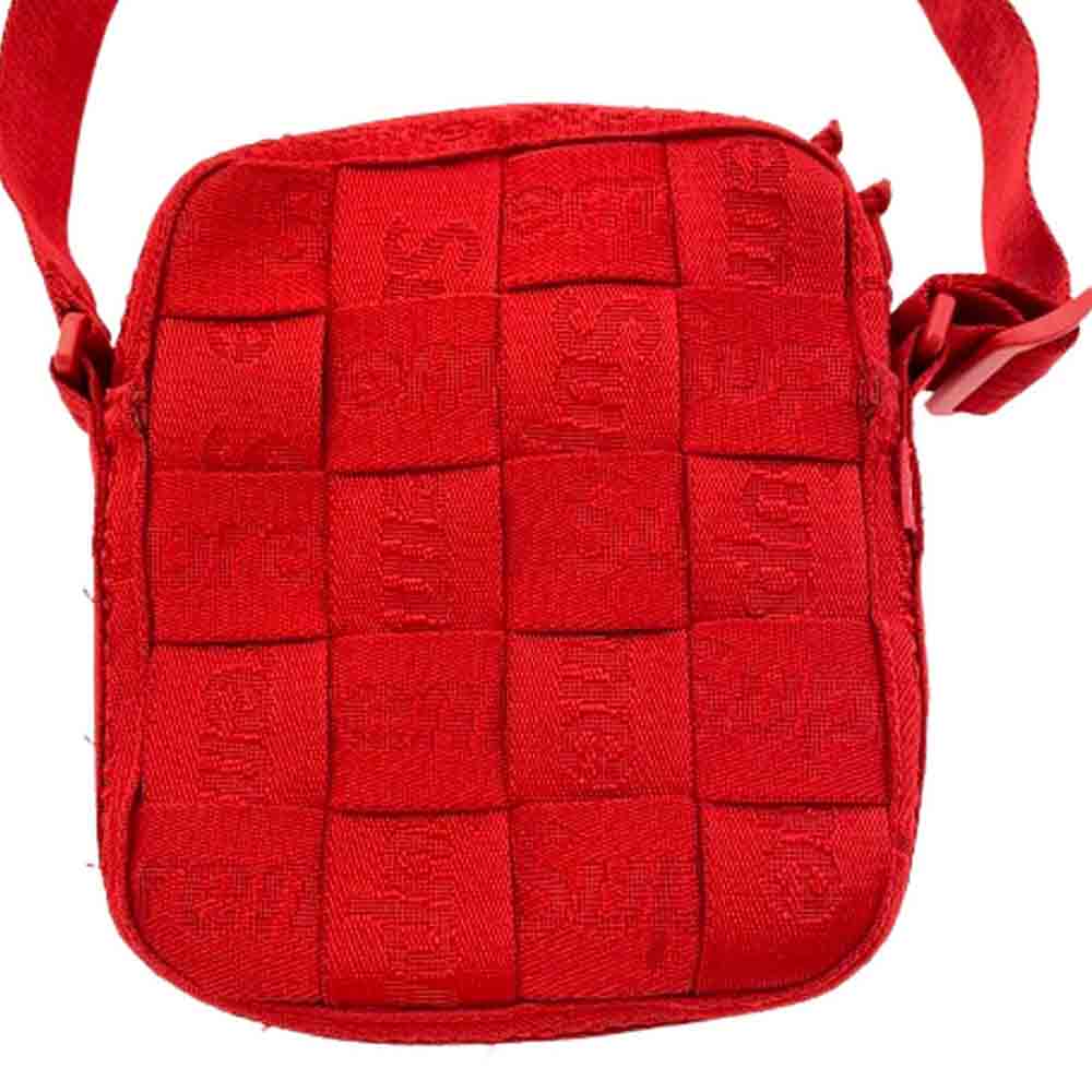 Supreme シュプリーム 24SS Woven Shoulder Bag ロゴ刺繍 ウーブン ショルダーバッグ レッド系【中古】