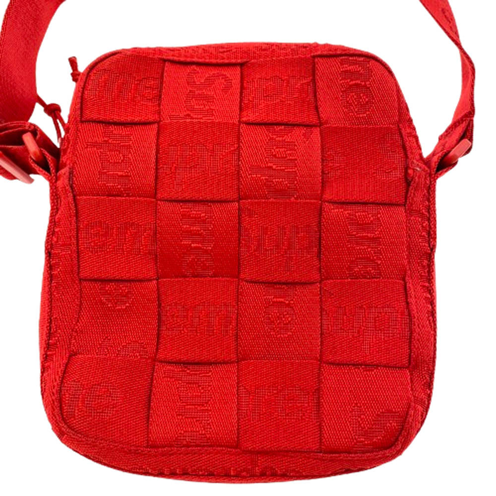 Supreme シュプリーム 24SS Woven Shoulder Bag ロゴ刺繍 ウーブン ショルダーバッグ レッド系【中古】