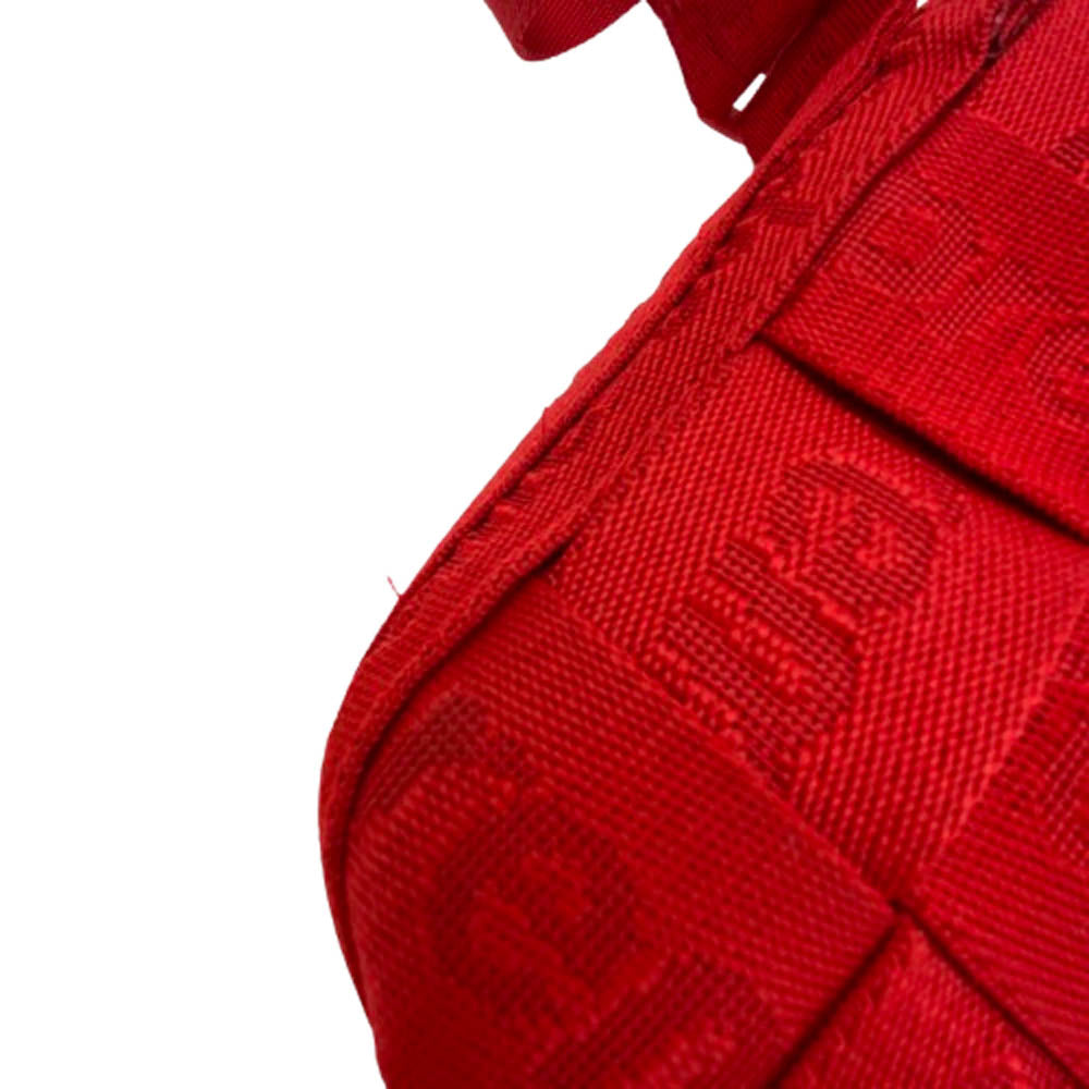 Supreme シュプリーム 24SS Woven Shoulder Bag ロゴ刺繍 ウーブン ショルダーバッグ レッド系【中古】