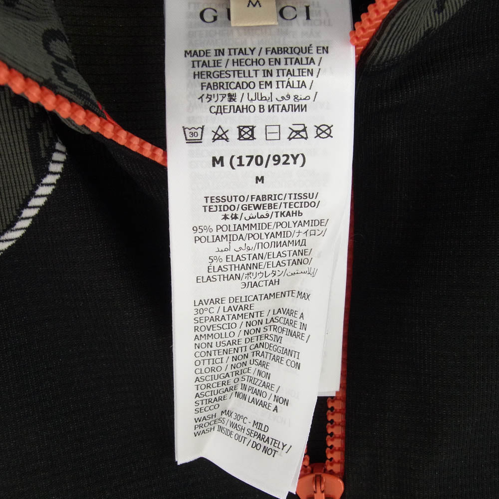 GUCCI グッチ 726373 XJETW GGジャカード ハーフジップ クロップド ジャージー トップス グレー系 M【新古品】【未使用】【中古】