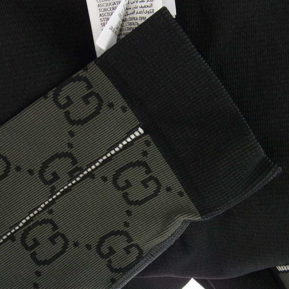 GUCCI グッチ 726373 XJETW GGジャカード ハーフジップ クロップド ジャージー トップス グレー系 M【新古品】【未使用】【中古】