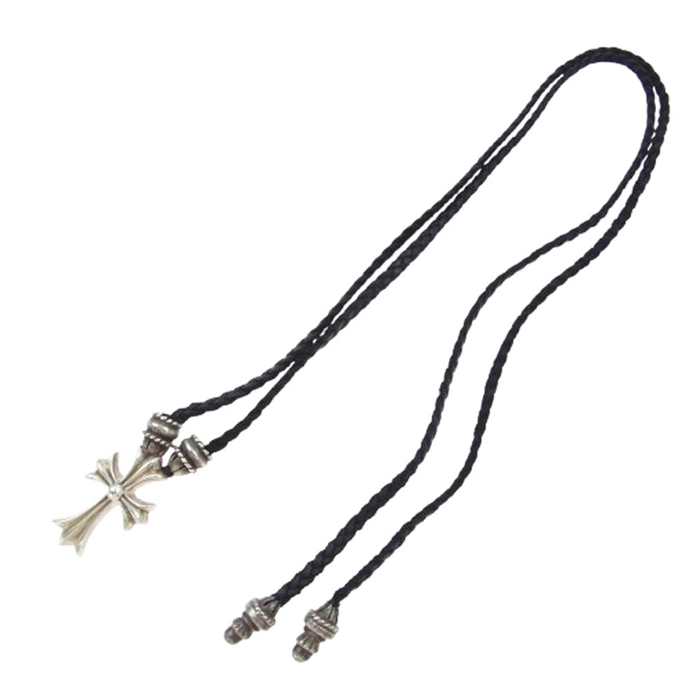 CHROME HEARTS クロムハーツ（原本無） CH CRS SML CL スモールCHクロス クリンプト レザーブレイド ネックレス シルバー シルバー系【中古】