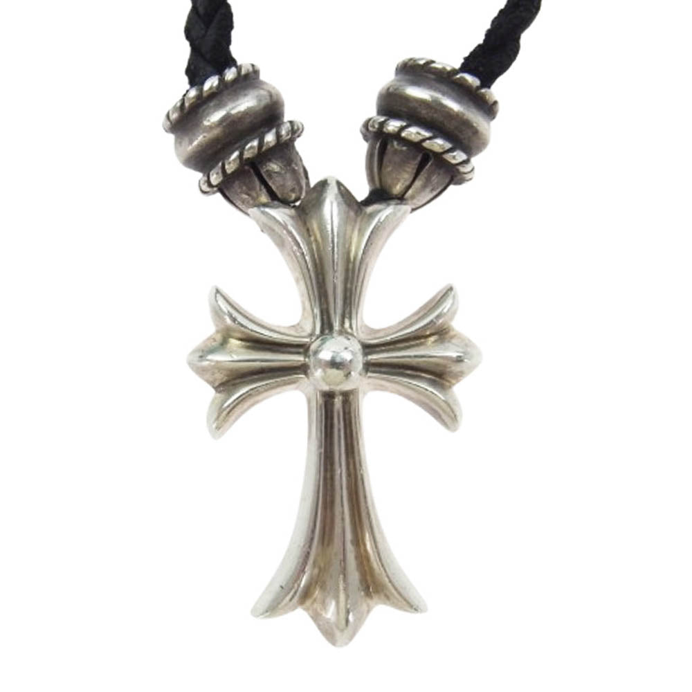 CHROME HEARTS クロムハーツ（原本無） CH CRS SML CL スモールCHクロス クリンプト レザーブレイド ネックレス シルバー シルバー系【中古】