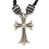 CHROME HEARTS クロムハーツ（原本無） CH CRS SML CL スモールCHクロス クリンプト レザーブレイド ネックレス シルバー シルバー系【中古】