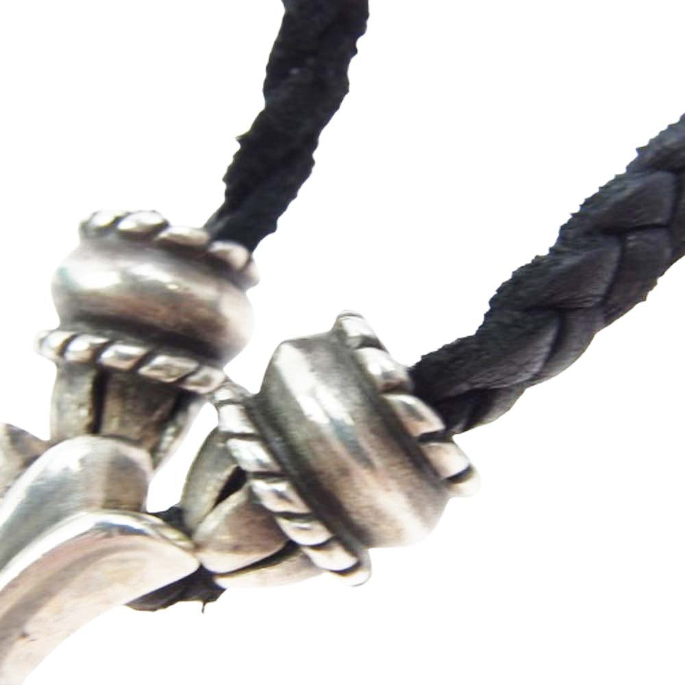 CHROME HEARTS クロムハーツ（原本無） CH CRS SML CL スモールCHクロス クリンプト レザーブレイド ネックレス シルバー シルバー系【中古】
