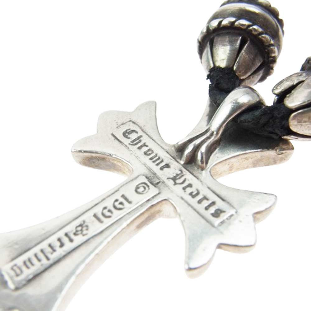 CHROME HEARTS クロムハーツ（原本無） CH CRS SML CL スモールCHクロス クリンプト レザーブレイド ネックレス シルバー シルバー系【中古】