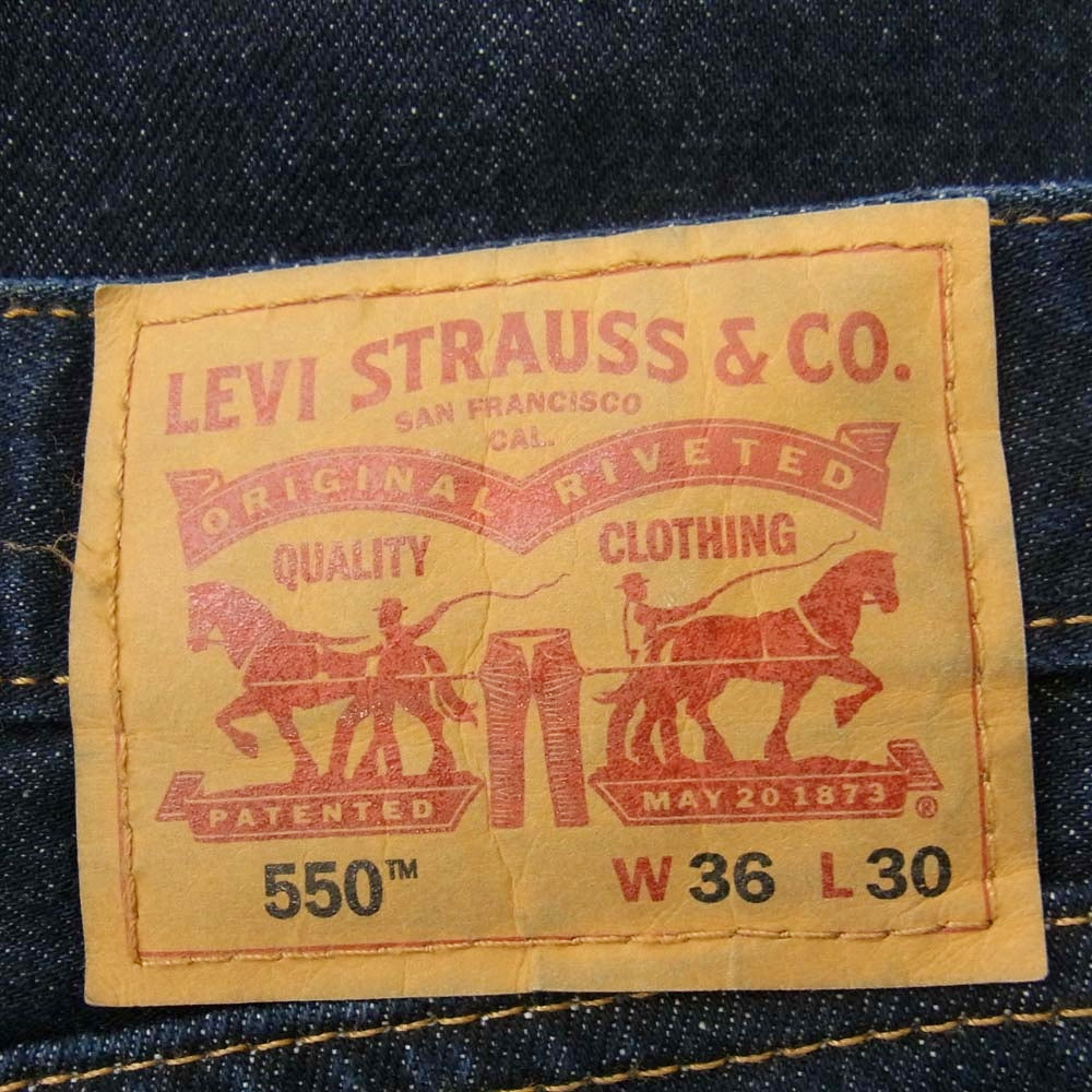 Levi's リーバイス 00550-0216 RELAXED RINSE リラックスドフィット ワイドジーンズ ワンウォッシュ デニム パンツ インディゴブルー系 W36【中古】