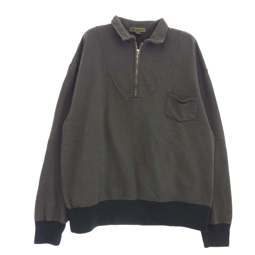 Nigel Cabourn ナイジェルケーボン 8049-00-20002 ZIP UP SWEATSHIRT ハーフ ジップアップ スウェット グリーン系 52【中古】