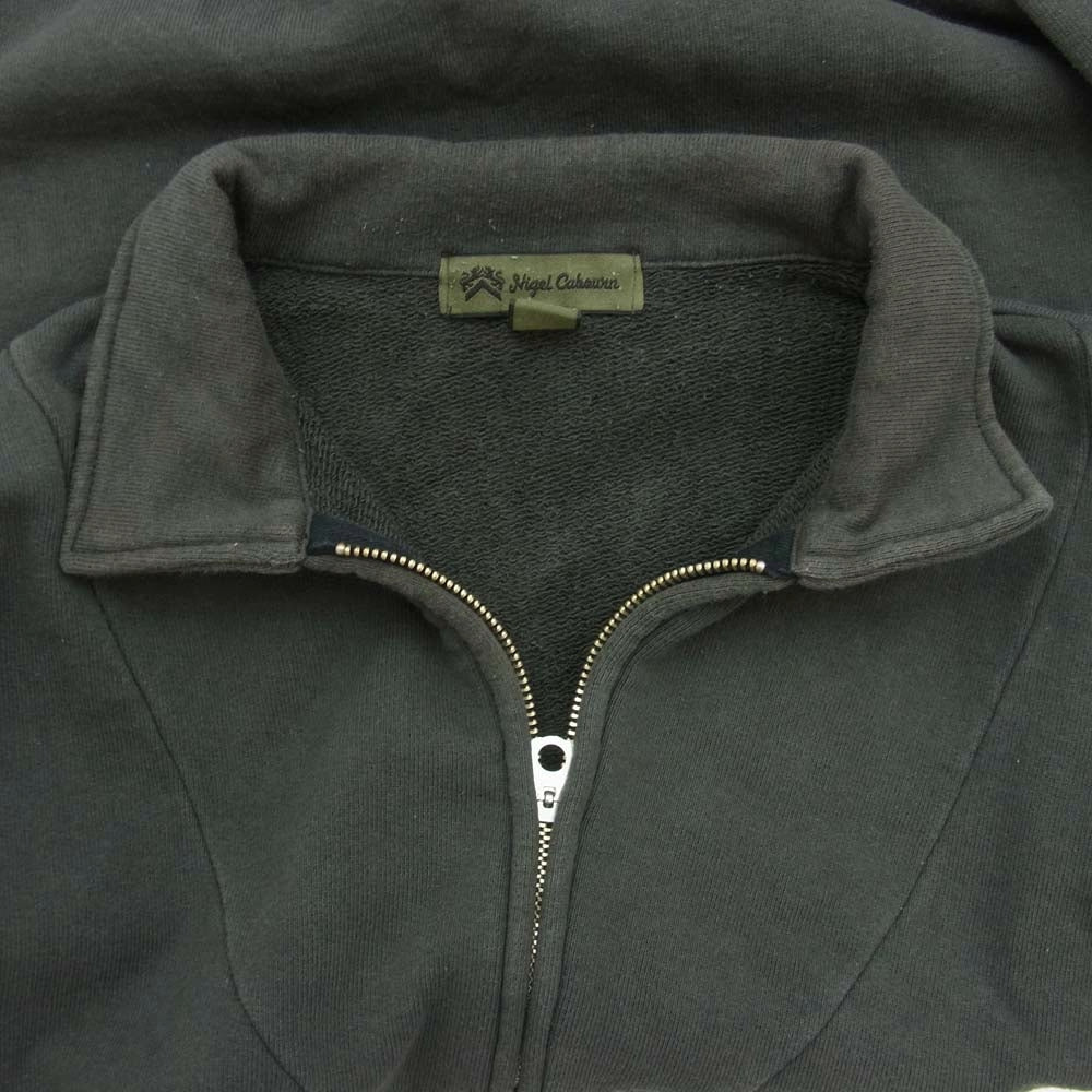 Nigel Cabourn ナイジェルケーボン 8049-00-20002 ZIP UP SWEATSHIRT ハーフ ジップアップ スウェット グリーン系 52【中古】