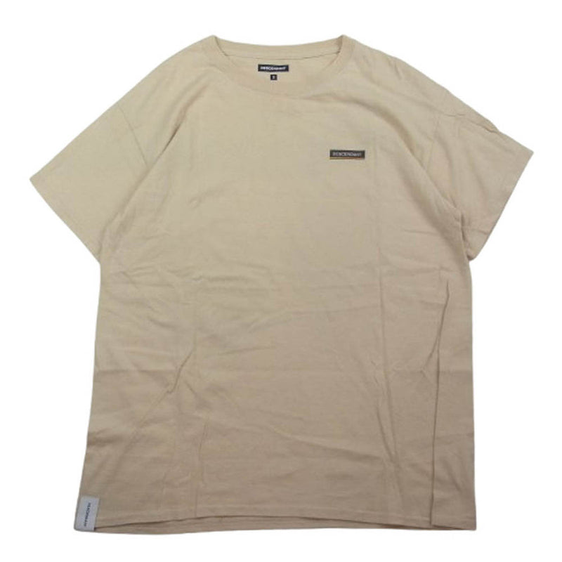 DESCENDANT ディセンダント 21SS HORIZON SS TEE バックロゴプリント Tシャツ 半袖カットソー ベージュ系 2【中古】