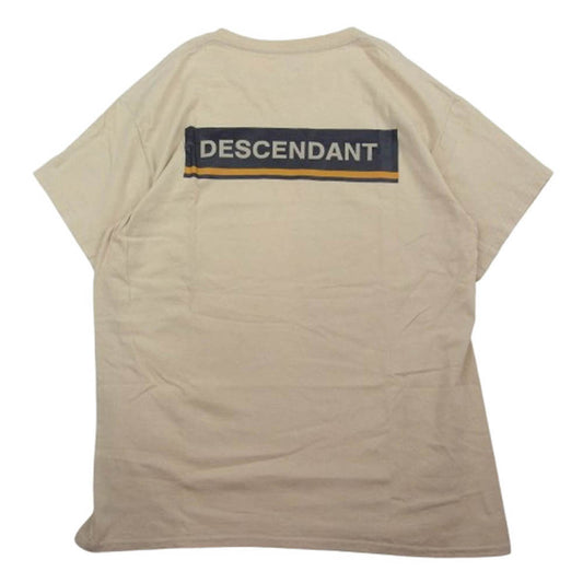 DESCENDANT ディセンダント 21SS HORIZON SS TEE バックロゴプリント Tシャツ 半袖カットソー ベージュ系 2【中古】