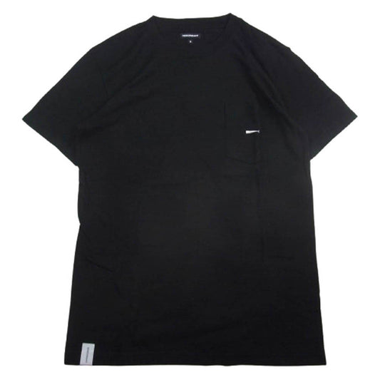 DESCENDANT ディセンダント クジラ刺繍 ポケット Tシャツ 半袖カットソー ブラック系 2【中古】