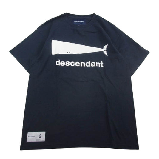 DESCENDANT ディセンダント 23SS 231ATDS-STM13S CACHALOT SS ロゴプリント Tシャツ 半袖カットソー ネイビー系 2【中古】