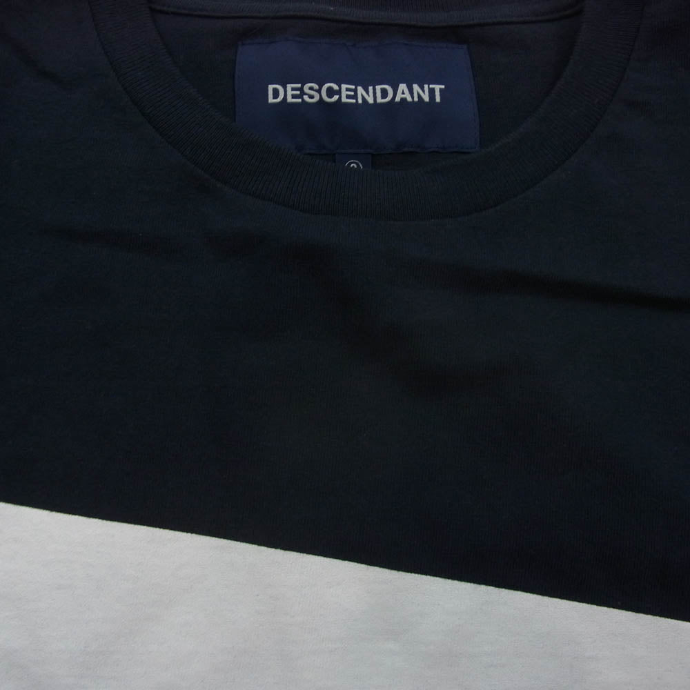 DESCENDANT ディセンダント 23SS 231ATDS-STM13S CACHALOT SS ロゴプリント Tシャツ 半袖カットソー ネイビー系 2【中古】