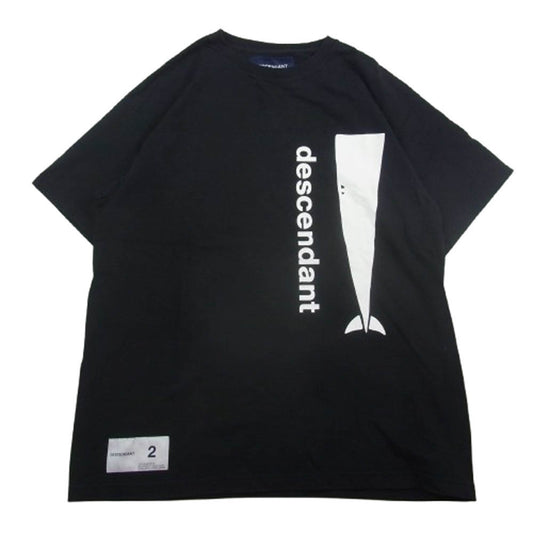 DESCENDANT ディセンダント 23SS 231ATDS-STM05S CACHALOT SS ロゴプリント Tシャツ 半袖カットソー ブラック系 2【中古】