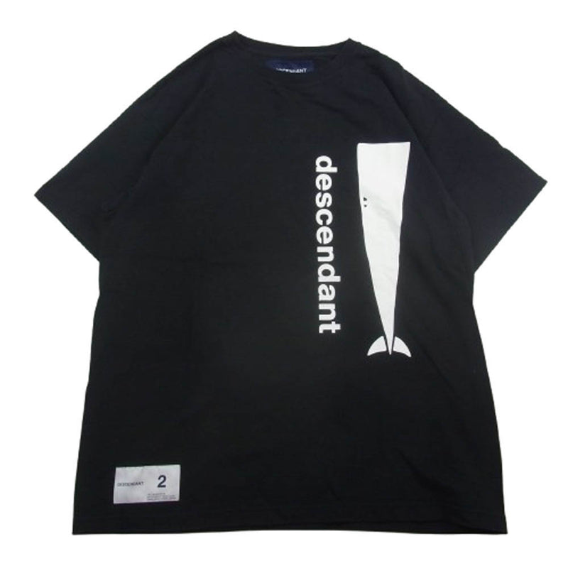 DESCENDANT ディセンダント 23SS 231ATDS-STM05S CACHALOT SS ロゴプリント Tシャツ 半袖カットソー ブラック系 2【中古】