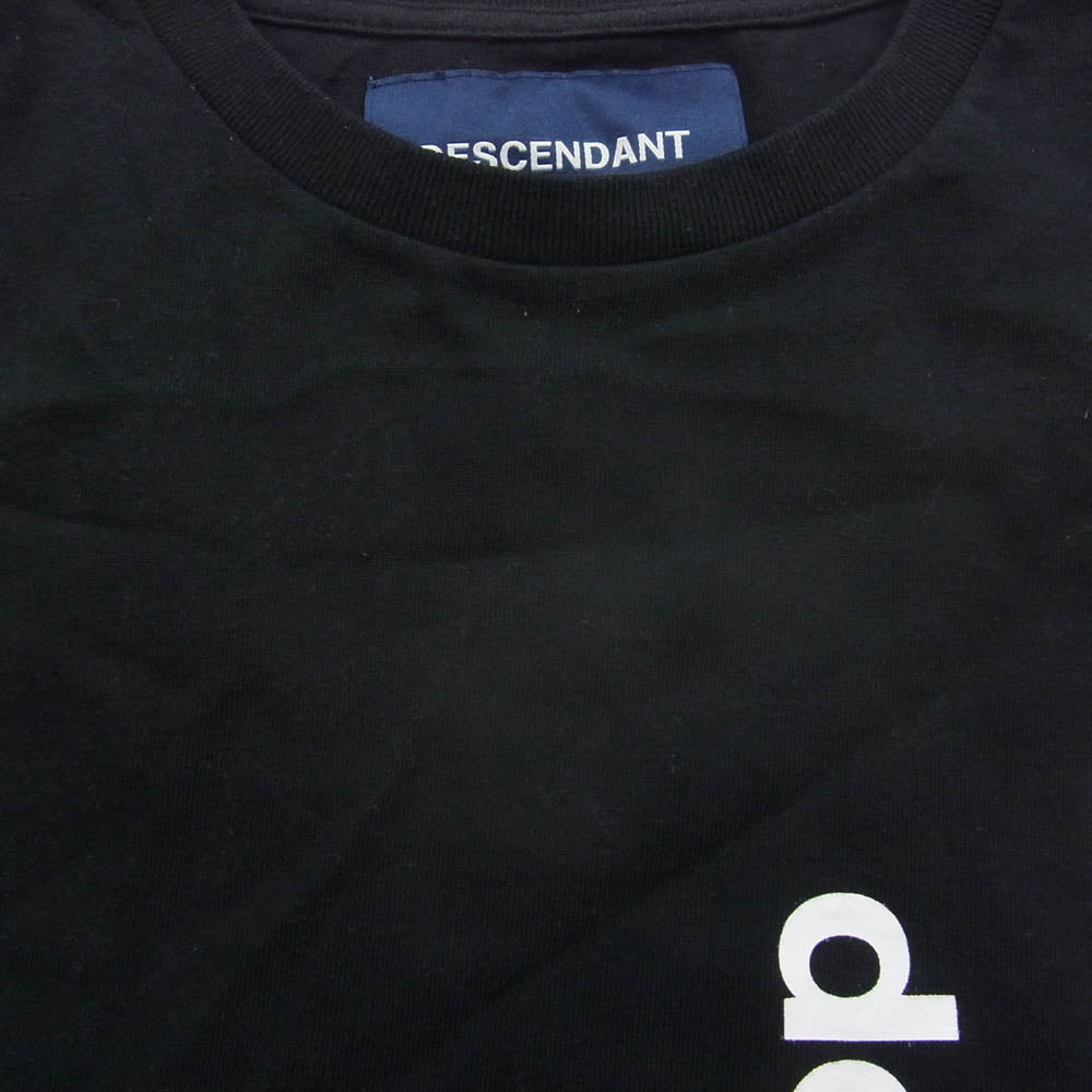 DESCENDANT ディセンダント 23SS 231ATDS-STM05S CACHALOT SS ロゴプリント Tシャツ 半袖カットソー ブラック系 2【中古】