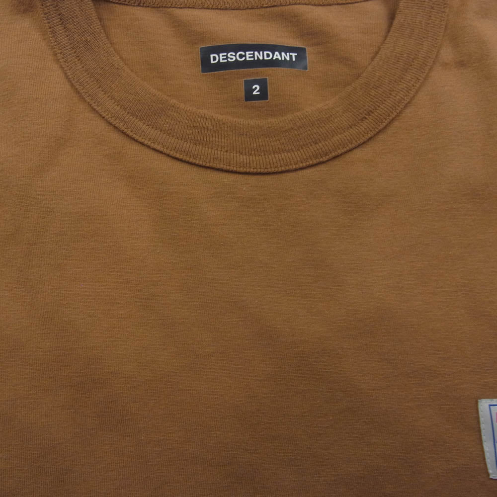 DESCENDANT ディセンダント 21AW 212ATDS-CSM03S AUTHENTIC DESIGN L/S オーセンティック デザイン ロングスリーブカットソー 長袖Tシャツ ブラウン系 2【中古】