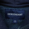 DESCENDANT ディセンダント PE HOODED SWEATSHIRT クジラ刺繍 プルオーバーパーカー ネイビー系 2【中古】