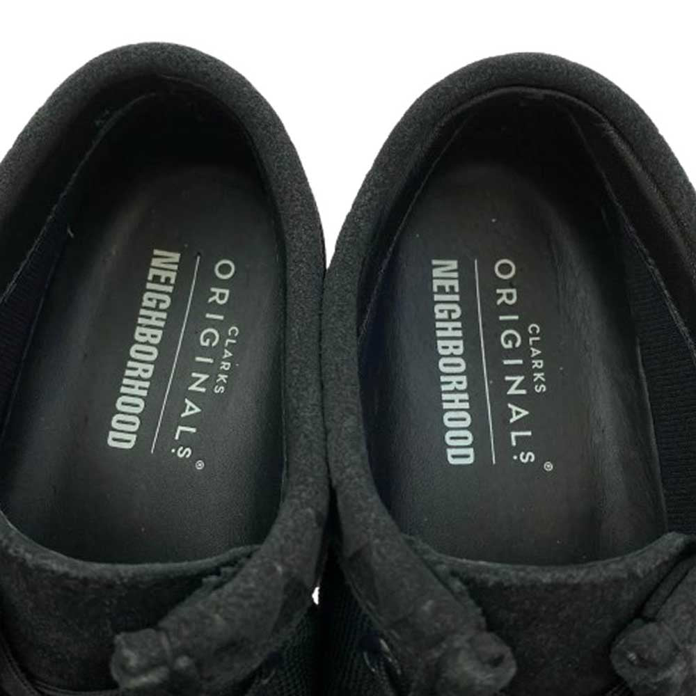 NEIGHBORHOOD ネイバーフッド 19AW 21621 × Clarks クラークス WALLABEE MCL-SHOES GTX ワラビーブーツ ゴアテックス ブラック系 41【中古】