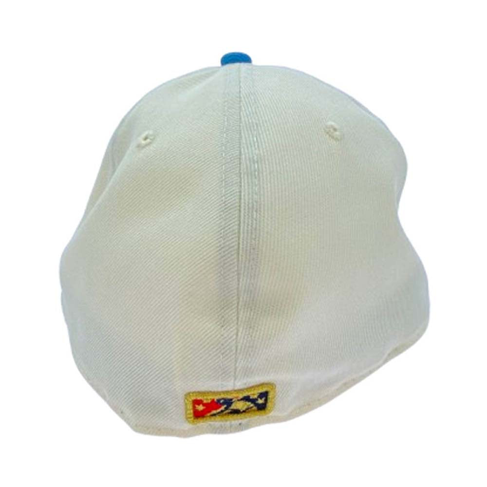 NEW ERA ニューエラ YSM別注 ロゴ ベースボール キャップ オフホワイト系 ライトブルー系 62.5cm【中古】