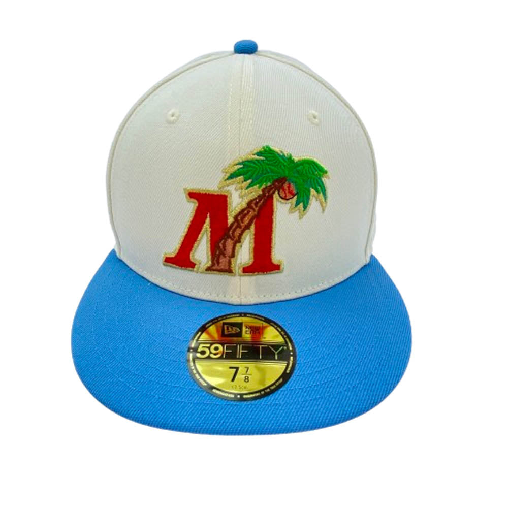 NEW ERA ニューエラ YSM別注 ロゴ ベースボール キャップ オフホワイト系 ライトブルー系 62.5cm【中古】