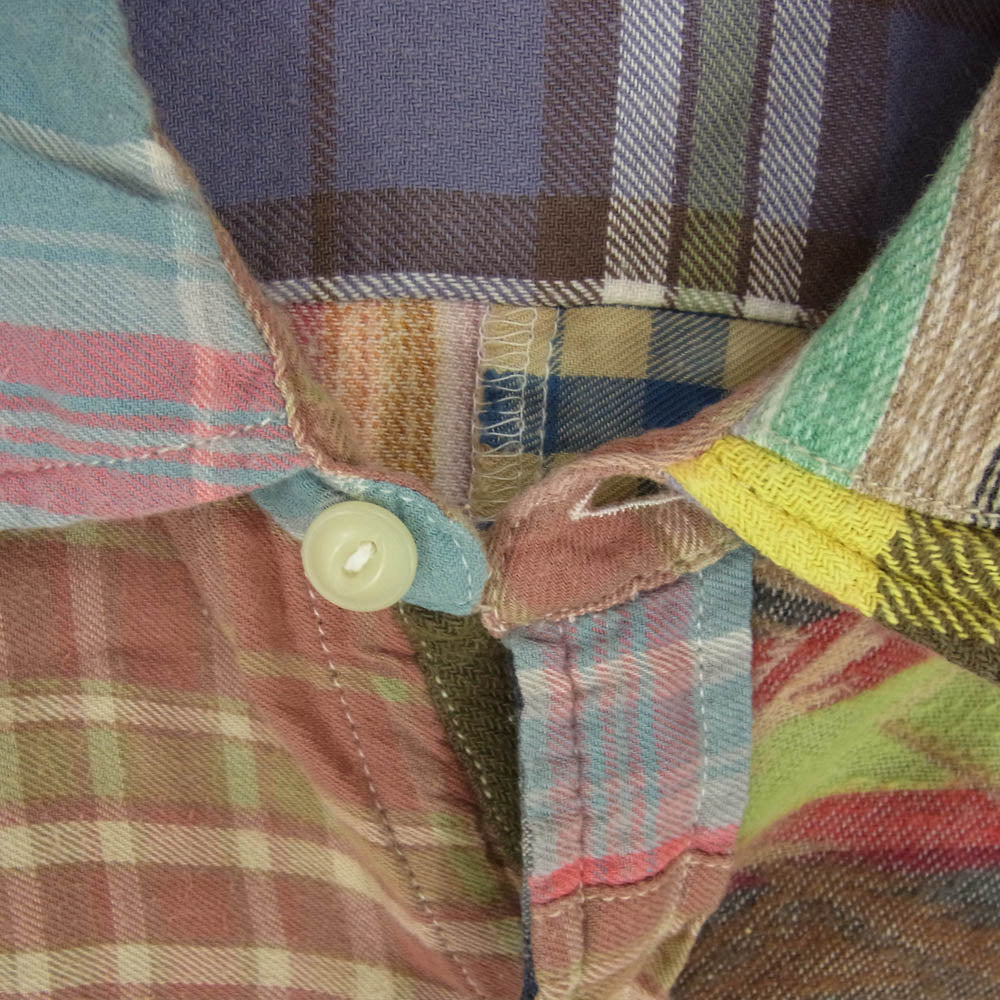 RALPH LAUREN ラルフローレン Denim & Supply デニムアンドサプライ チェック パッチワーク 長袖 シャツ マルチカラー系 L/G【中古】