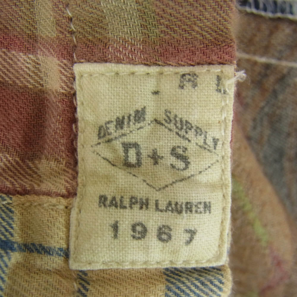 RALPH LAUREN ラルフローレン Denim & Supply デニムアンドサプライ チェック パッチワーク 長袖 シャツ マルチカラー系 L/G【中古】