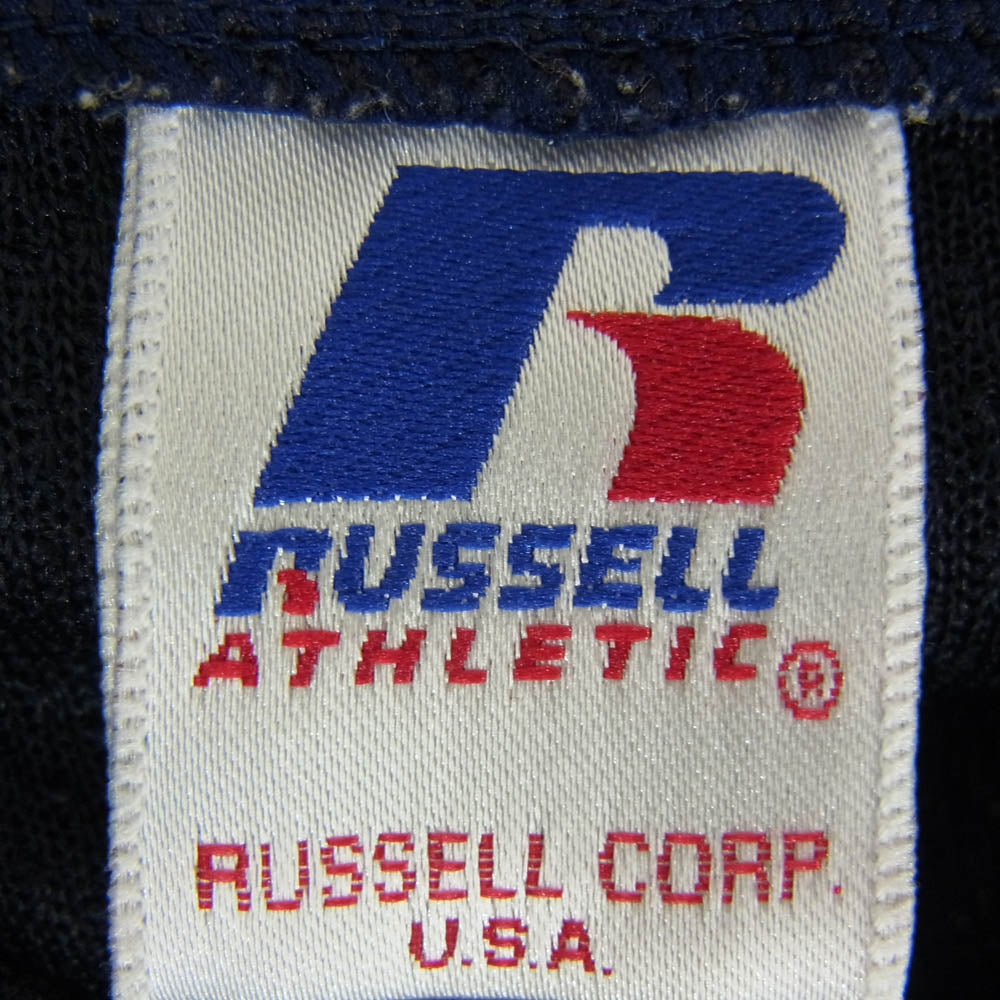 RUSSELL ATHLETIC ラッセルアスレチック backdrop 別注 ベースボール 半袖 シャツ ネイビー系 L【中古】