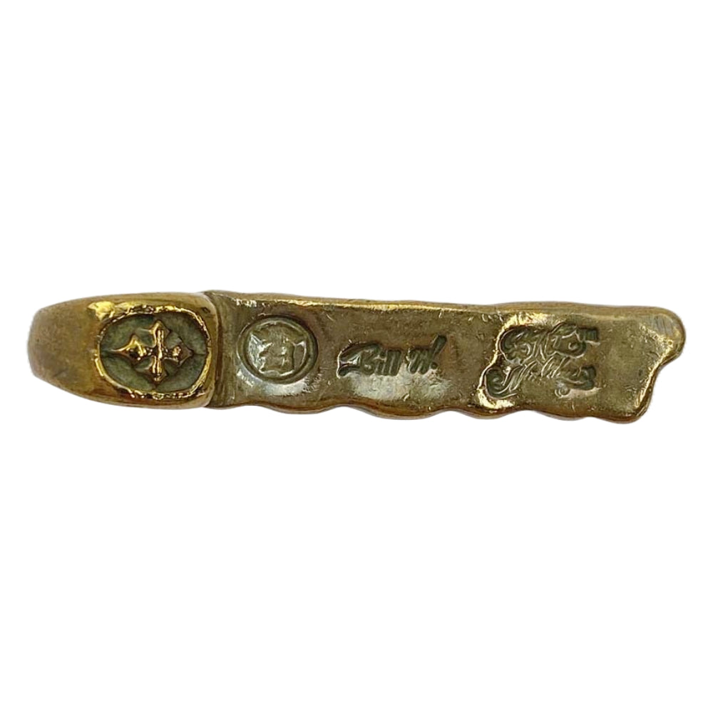 BILL WALL LEATHER ビルウォールレザー × CREAM クリーム ロゴ Cクロス バー チャーム ペンダントトップ ゴールド系【中古】