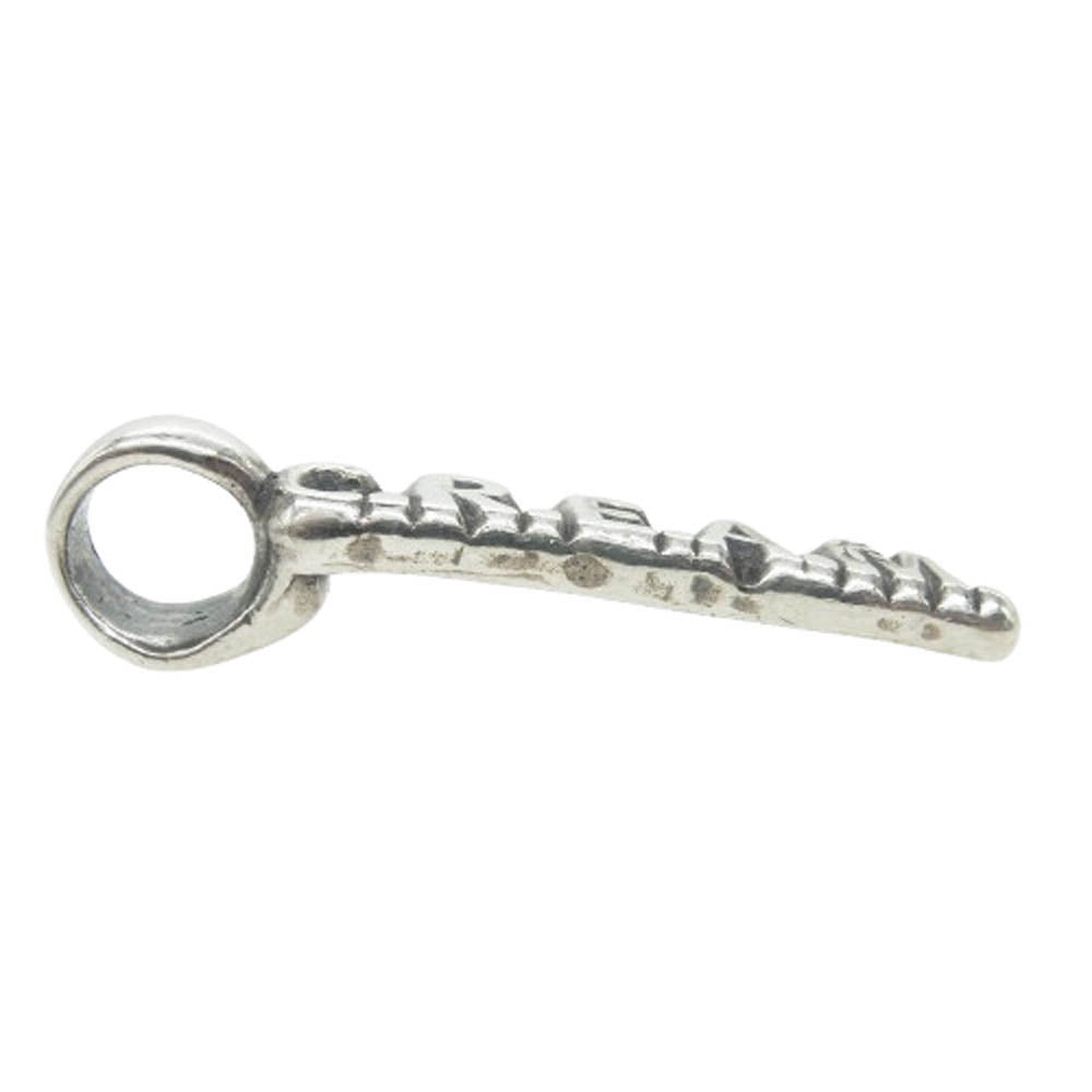 BILL WALL LEATHER ビルウォールレザー × CREAM クリーム ロゴ Cクロス バー チャーム ペンダントトップ シルバー系【中古】