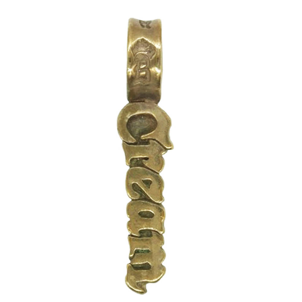 BILL WALL LEATHER ビルウォールレザー × CREAM クリーム ロゴ バー チャーム ペンダントトップ ゴールド系【中古】