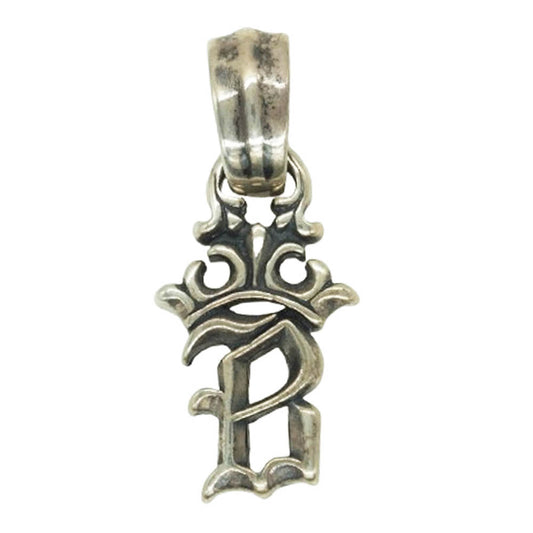 BILL WALL LEATHER ビルウォールレザー INITIAL CROWN イニシャル B クラウン ペンダントトップ シルバー系【中古】