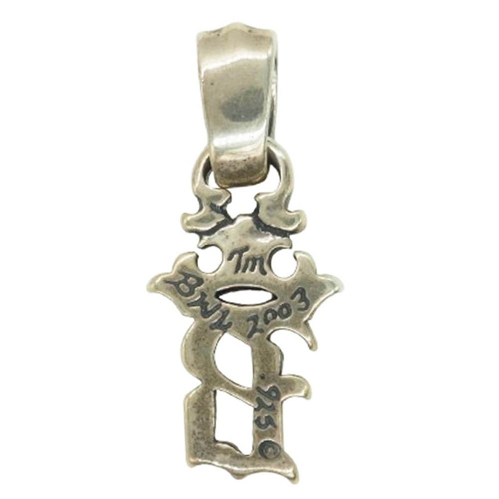 BILL WALL LEATHER ビルウォールレザー INITIAL CROWN イニシャル B クラウン ペンダントトップ シルバー系【中古】