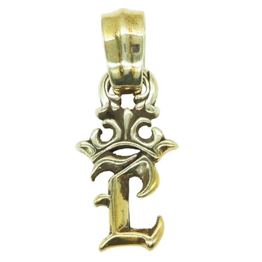 BILL WALL LEATHER ビルウォールレザー INITIAL CROWN イニシャル L クラウン ペンダントトップ  ゴールドコーティング スターリングシルバー ゴールド系【中古】