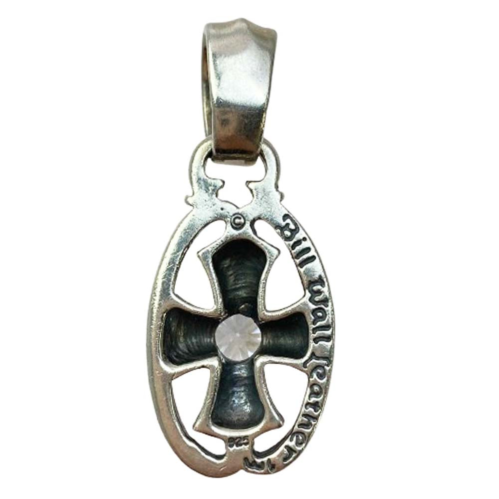 BILL WALL LEATHER ビルウォールレザー オーバルクロス ペンダントトップ ストーンカスタム シルバー系【中古】