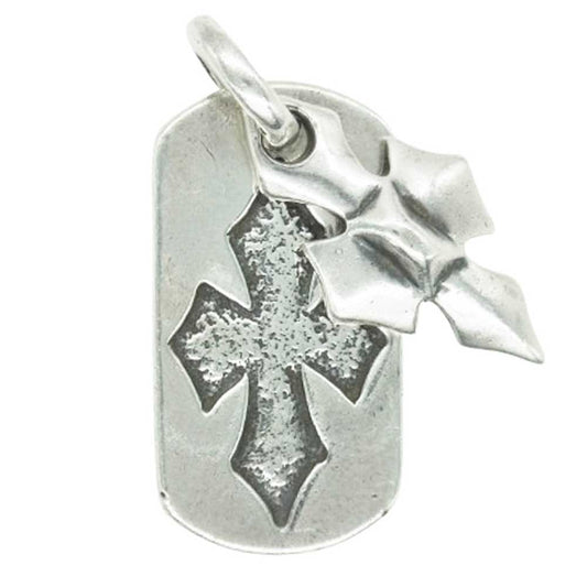 BILL WALL LEATHER ビルウォールレザー 2C クロス ドッグタグ ペンダントトップ シルバー系【中古】