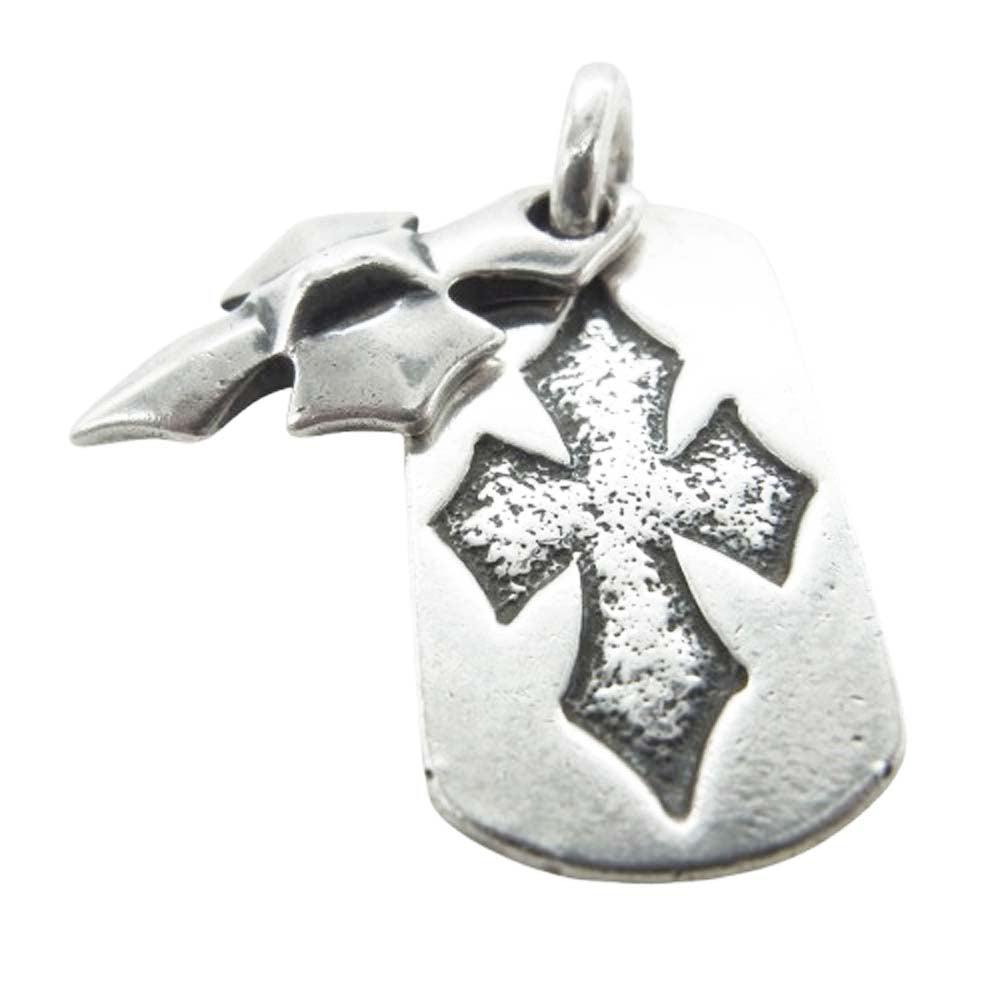 BILL WALL LEATHER ビルウォールレザー 2C クロス ドッグタグ ペンダントトップ シルバー系【中古】